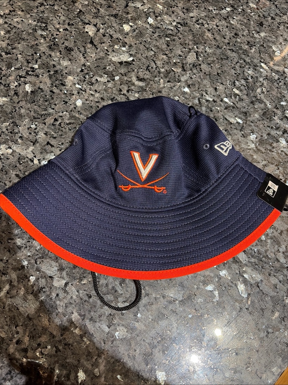 Virginia Cavaliers New Era NCAA Game Day Floppy Navy Orange Bucket Hat Cap OSFM
